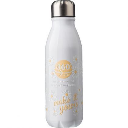 Aluminium bottle (500 ml) (White)