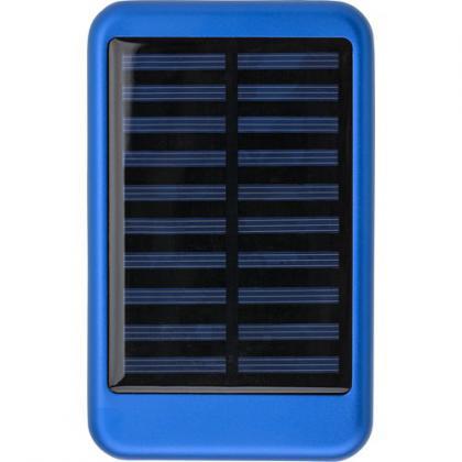 Aluminium solar power bank (Blue)