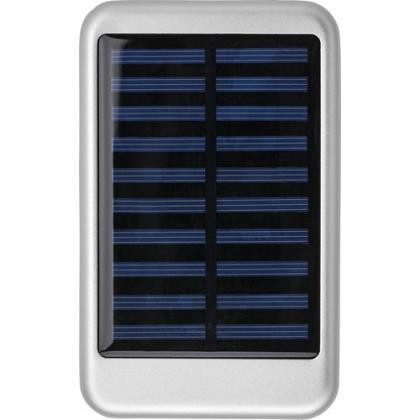 Aluminium solar power bank (Silver)