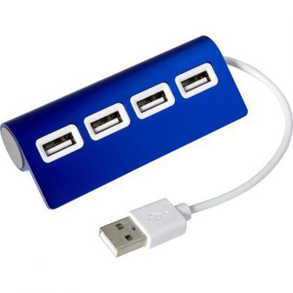 Aluminium USB hub (Blue)