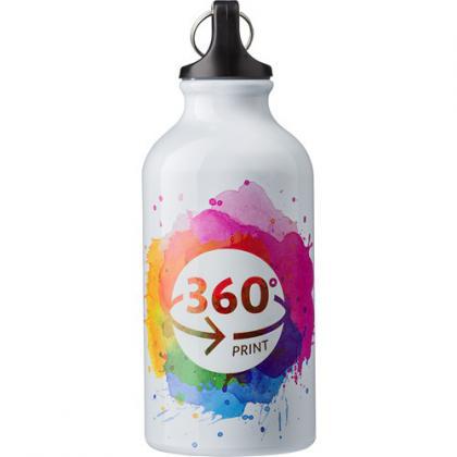 Aluminium water bottle (400ml) (White)