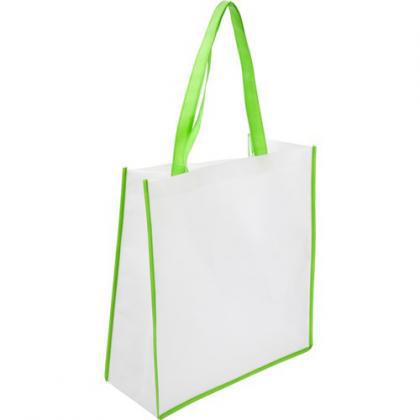 Bag with coloured trim. (Lime)