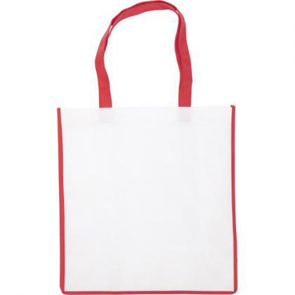 Bag with coloured trim. (Red)