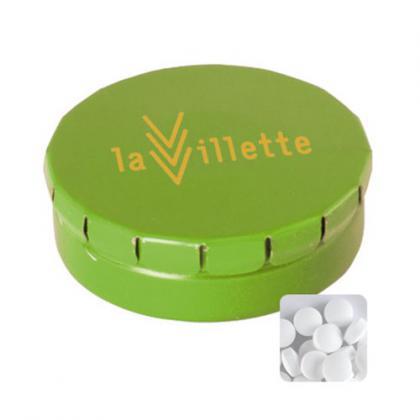 Click tin with dextrose mints (Light green)