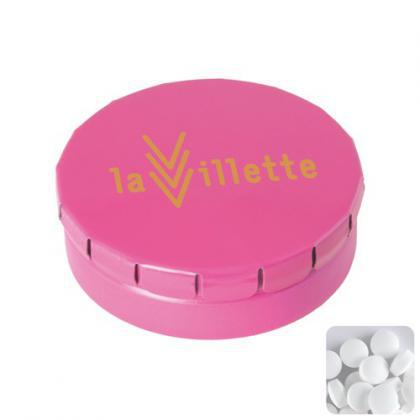 Click tin with dextrose mints (Pink)