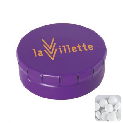 Click tin with dextrose mints (Purple)