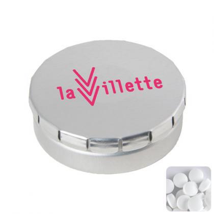 Click tin with dextrose mints (Silver)