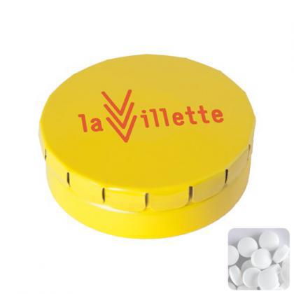 Click tin with dextrose mints (Yellow)