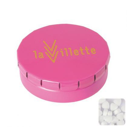 Click tin with extra strong mints (Pink)