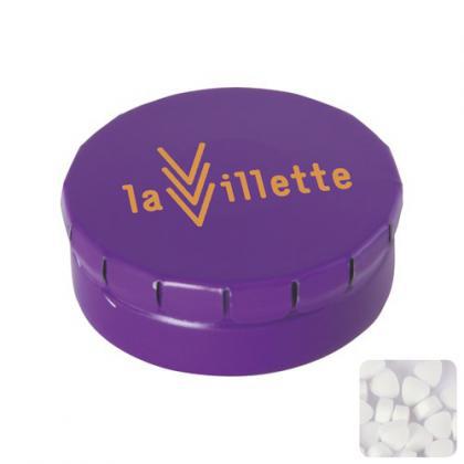 Click tin with extra strong mints (Purple)