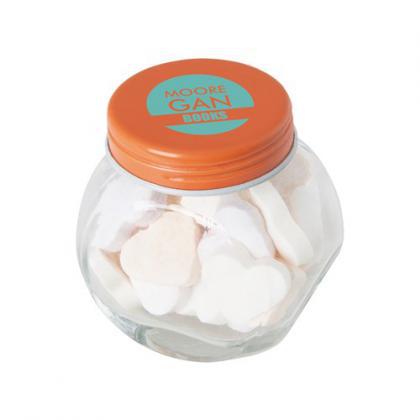 Small glass jar with mints (Orange)