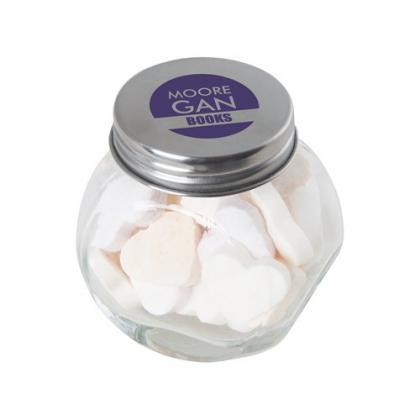 Small glass jar with mints (Silver)