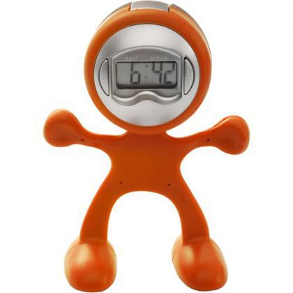 Sport-man clock with alarm (Orange)