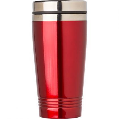 Stainless steel drinking mug (450ml) (Red)