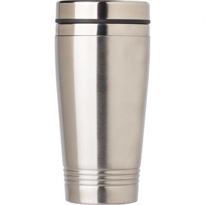 Stainless steel drinking mug (450ml) (Silver)