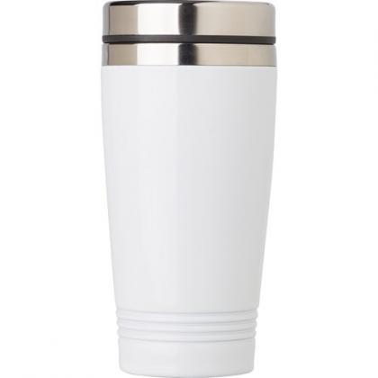 Stainless steel drinking mug (450ml) (White)