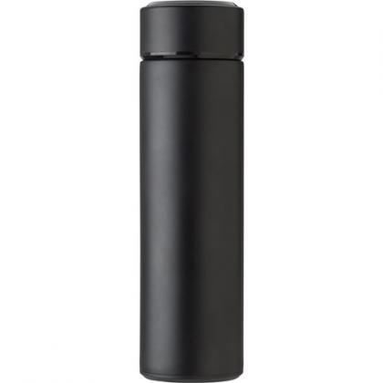 Stainless steel thermos bottle (450 ml) with LED display (Black)