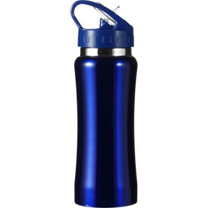 Steel drinking bottle (600ml) (Blue)