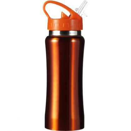 Steel drinking bottle (600ml) (Orange)