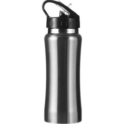 Steel drinking bottle (600ml) (Silver)