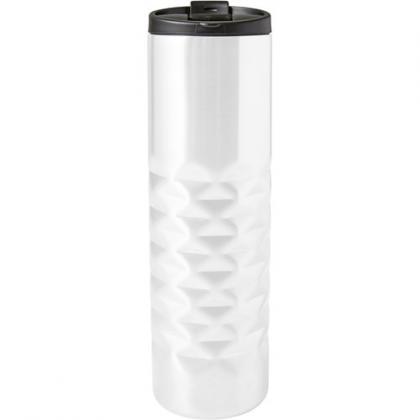 Steel thermos mug (460ml) (White)