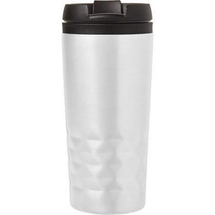Steel travel mug (300ml) (White)