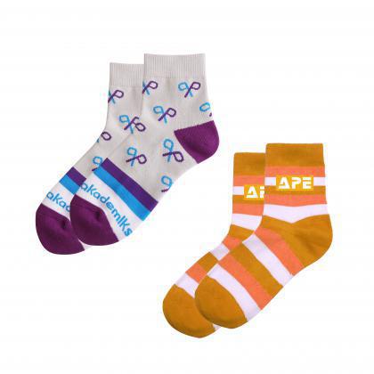 Ankle Custom Pattern Socks - with Towel Bottom