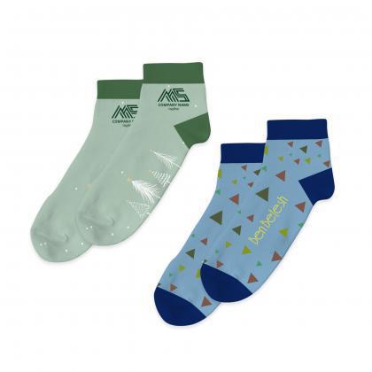 Ankle Custom Pattern Woven Socks