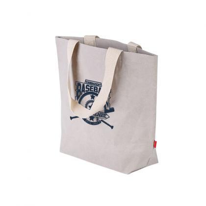 Large Washable Kraft Paper Bag with Cotton Handle (430x345x125mm)
