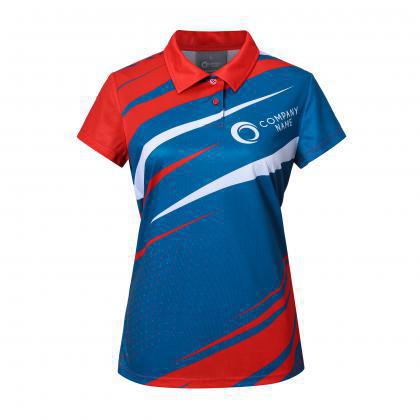 Women's 100% Polyester Sublimated Sport POLO