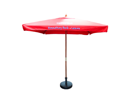 2m Square Wooden Parasol (Pantone Match to ANY colour of the spectrum at NO EXTRA COST )