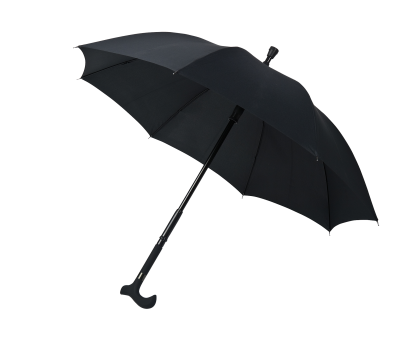 Impliva Falcone walking stick umbrella (Black )