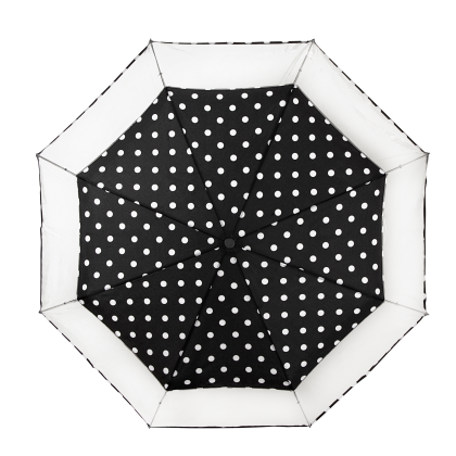 Impliva Falconetti Folding DOT/PVC (Clear/Black with White Spots )