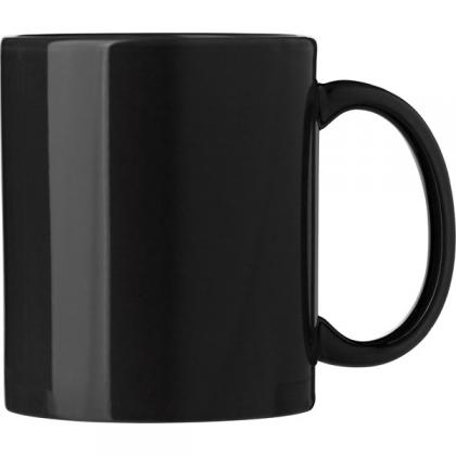 300ml Ceramic coloured mug (Black)