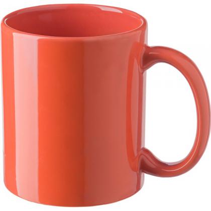 300ml Ceramic coloured mug (Orange)