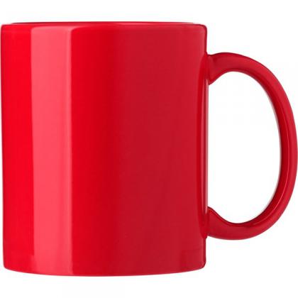 300ml Ceramic coloured mug (Red)