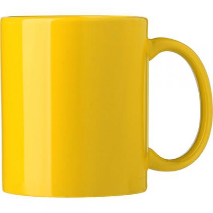300ml Ceramic coloured mug (Yellow)