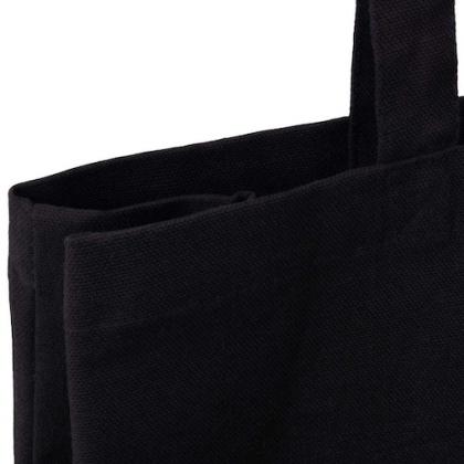 10oz Black Canvas Shopper Bag