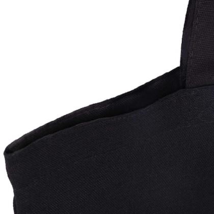 Black 8oz Canvas Shopper Bag - with Full Gussett