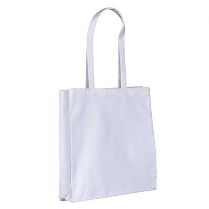 White 8oz Canvas Shopper Bag - with Full Gussett
