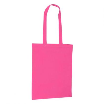 5oz Hot Pink Cotton Shopper Tote Bag