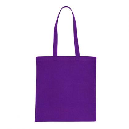 5oz Purple Cotton Shopper Tote Bag