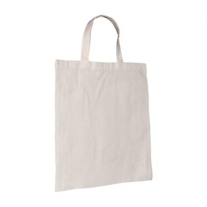 Natural Short-Handled Cotton Shopper Tote Bag