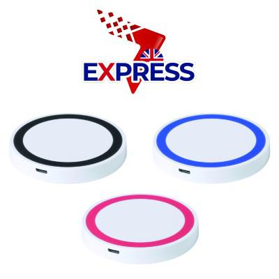 Circular Wireless Charger Express UK Service: 1* Working Day Delivery & Full Colour Print