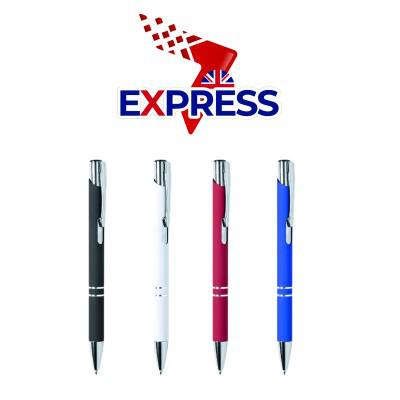 Dallas Soft Touch Metal Ballpoint Pen: Express UK Service: 1* Working Day Delivery & Full Colour Print