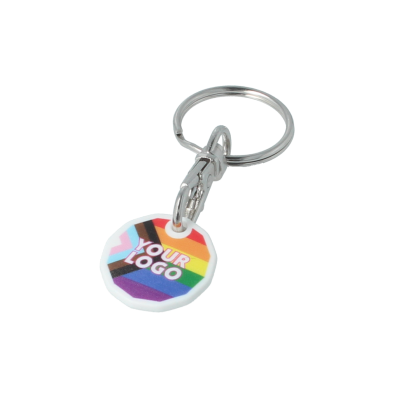Recycled PRIDE New Trolley Coin Keyring
