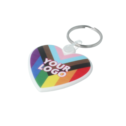 Recycled PRIDE Heart Shaped Keyring