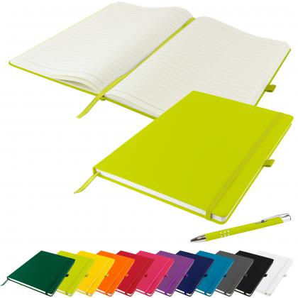 Dunn A4 Notebook and Pen Set in Lime