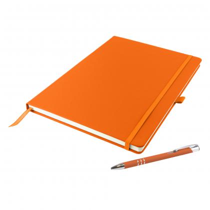 Dunn A4 Notebook and Pen Set in Orange