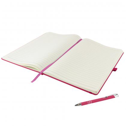 Dunn A4 Notebook and Pen Set in Pink